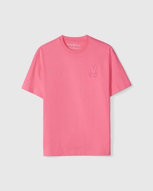 Tees Psycho Bunny Danby Oversized Tee Rose Homme | CIN-55984905